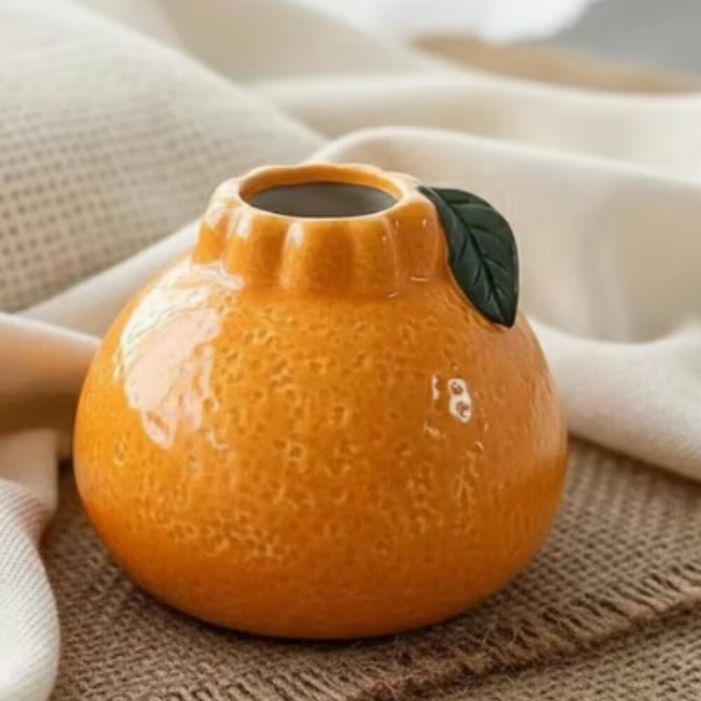 Orange Ceramic Vase